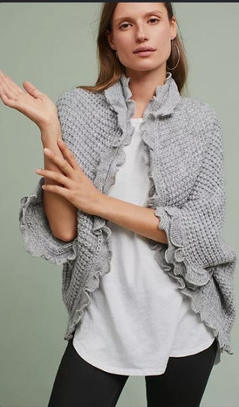 Anthropologie Moth Rocia Ruffled Cardigan Size XS/S